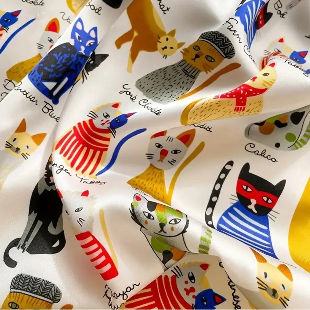 Cat scarf NEW whimsical cats calico, farm, York chocolate, ginger tabby, etc